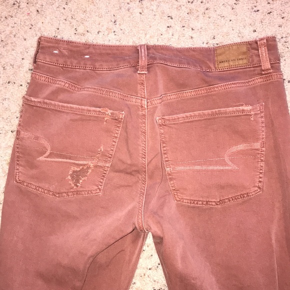 American Eagle super stretch Tomgirl distressed jeans size 6 regular - Picture 13 of 17